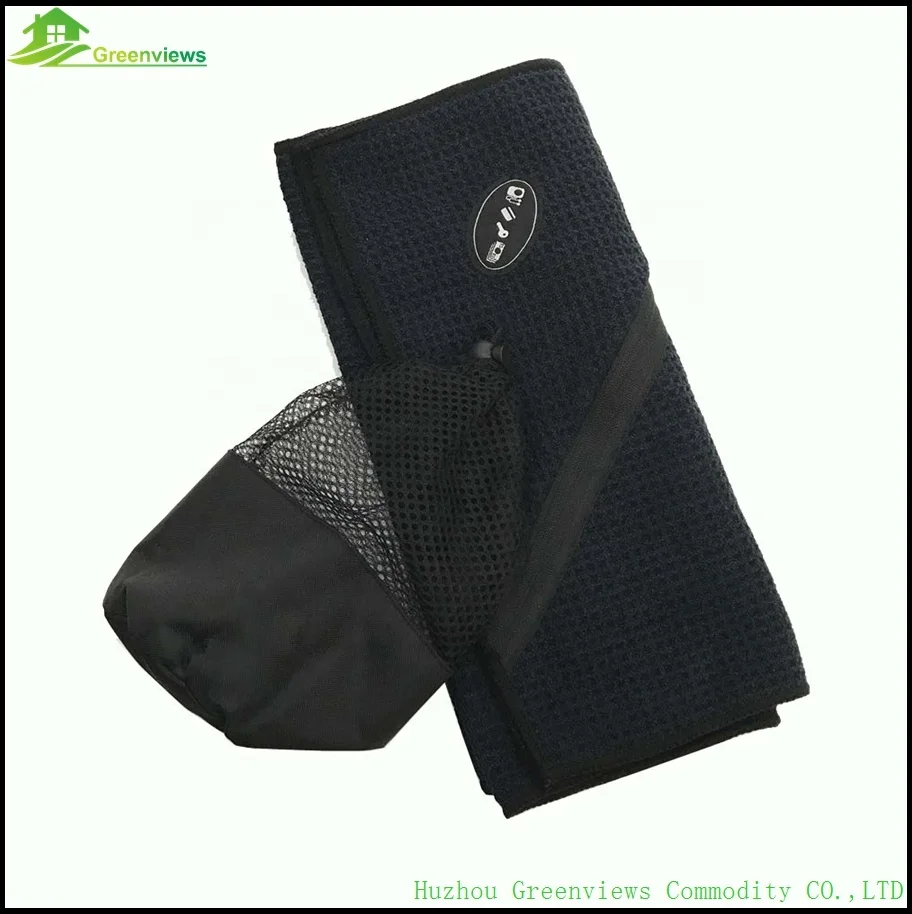 
Sports towel with zip pocket 80 polyester 20 polyamide microfiber towel gym towel with pocket 