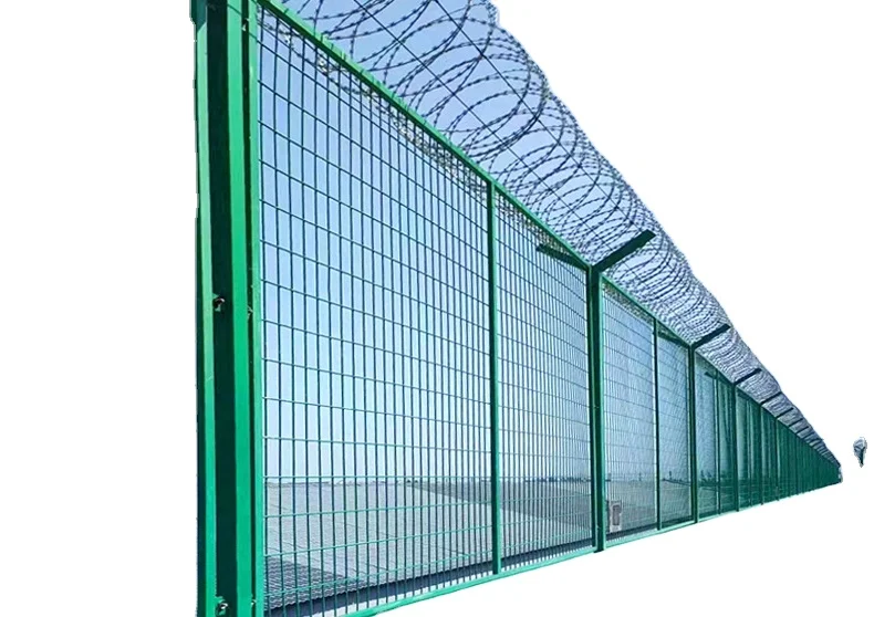 Airport High Security 358 Anti climb Fence with Secure Wall for Airport Boundary