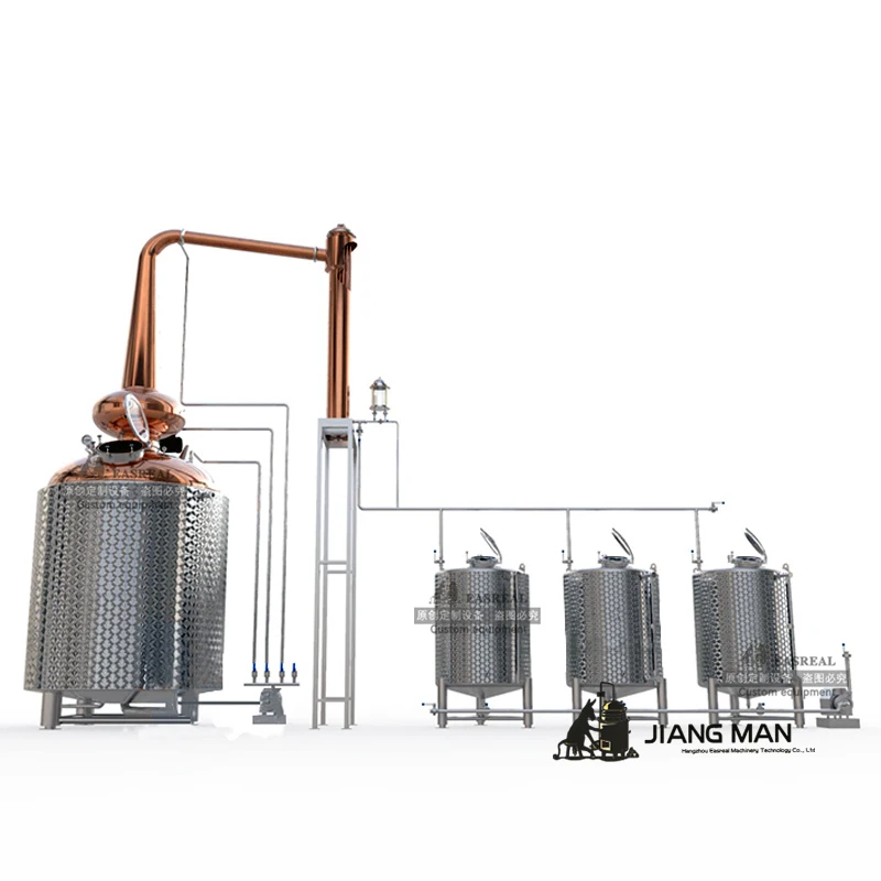[JiangMan]-Copper Alembic Still 2000L/3000L/4000L Copper Single Malt Whiskey Pot Still