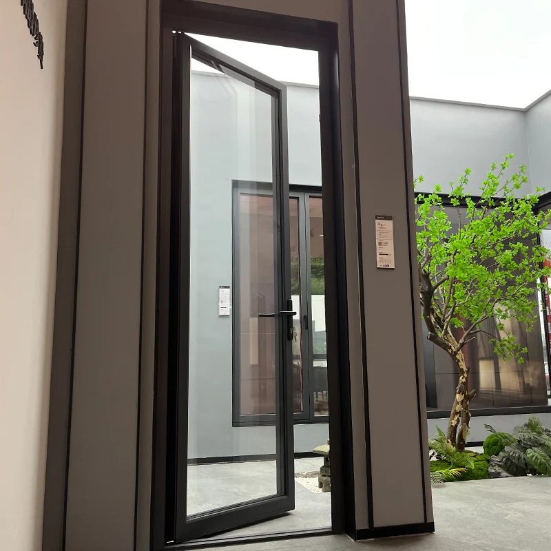 Balcony Double Glazed Louvers Aluminum Front door Casement Glass Patio Doors