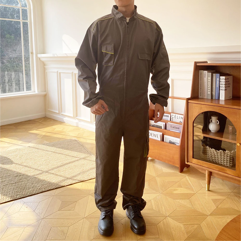 Winter Reflective Men Work Overall 100 Cotton Oil Gas Coverall Engineering Flame Retardant Coveralls Work Uniform