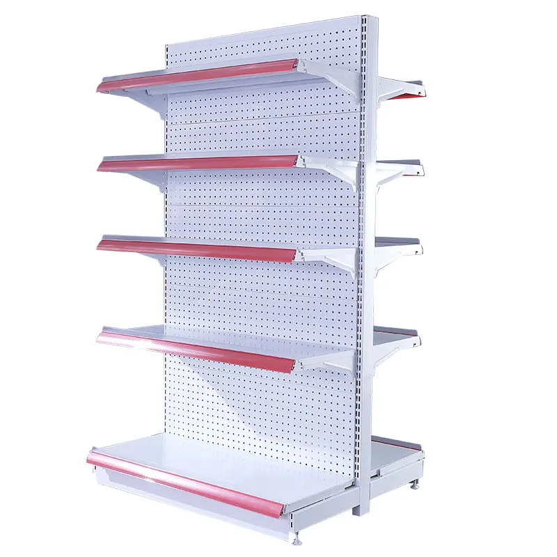 Customized Retail Display Wholesale Shelf Shop Gondola Shelving Units Supermarket Store Racks