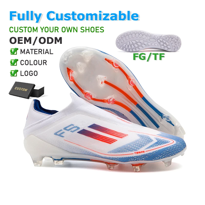 New Classic Fly Mesh FG Football Soccer Shoes Boots For Students Men Women Adults Kids Futsal Kasut Bola Custom TF Football Shoe