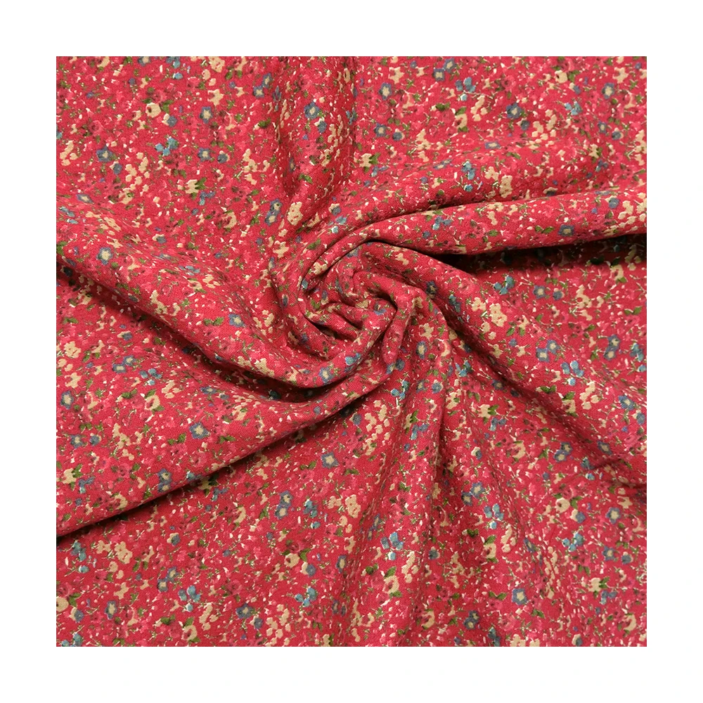 No MOQ 100% cotton woven 230gsm double layer Fleece printed fabric