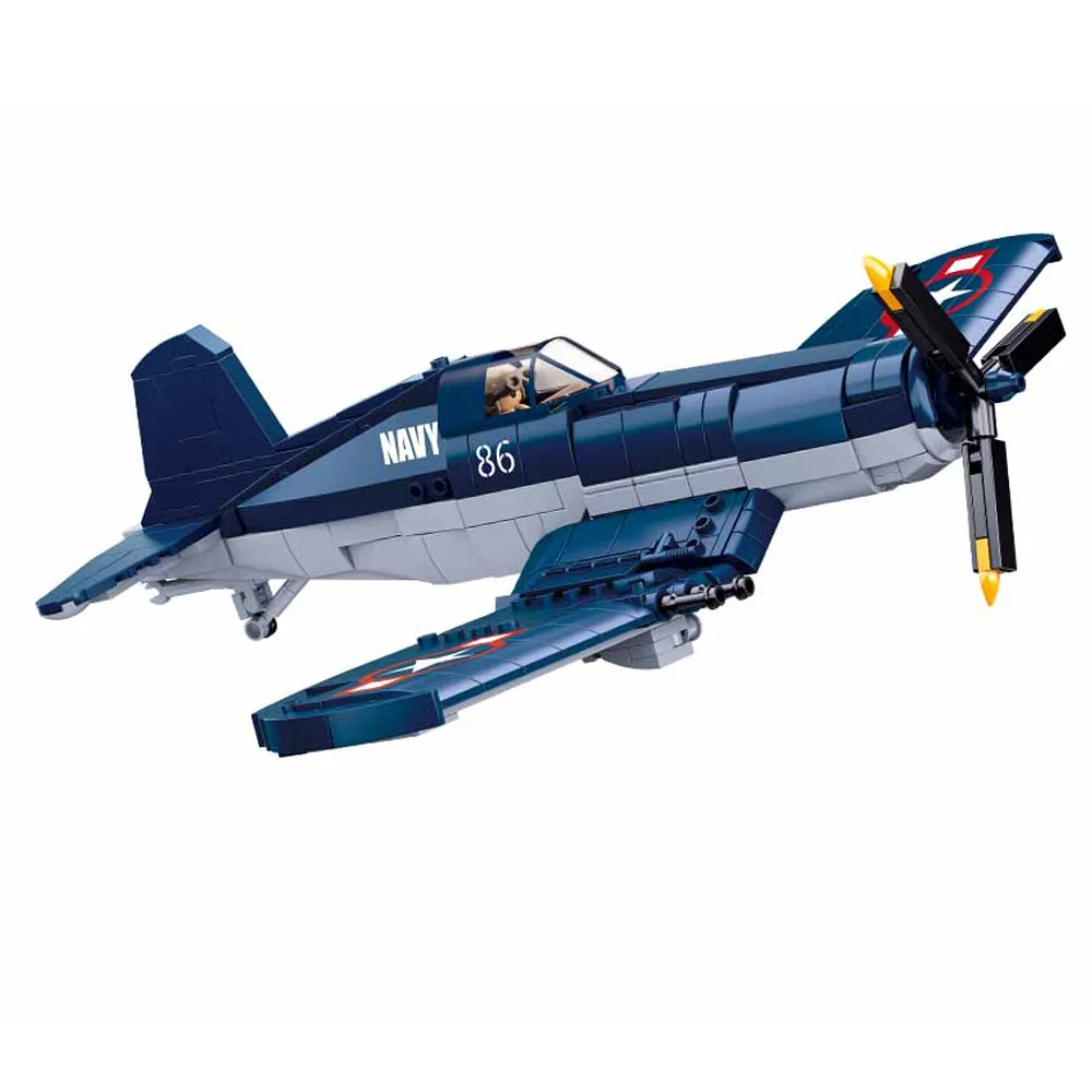 Sluban Building Block Toys Military Series B1109 Aircraft Model Educational Construction Kits Compatible with Leading Brands
