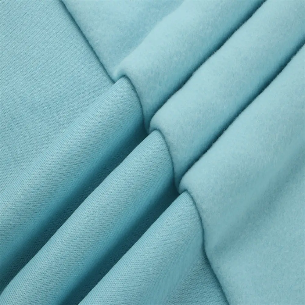 Wholesale Stock Knitted 260GSM 100%polyester Fleece Heavyweight Sweatshirt Fleece Fabric for Hoodie Clothing