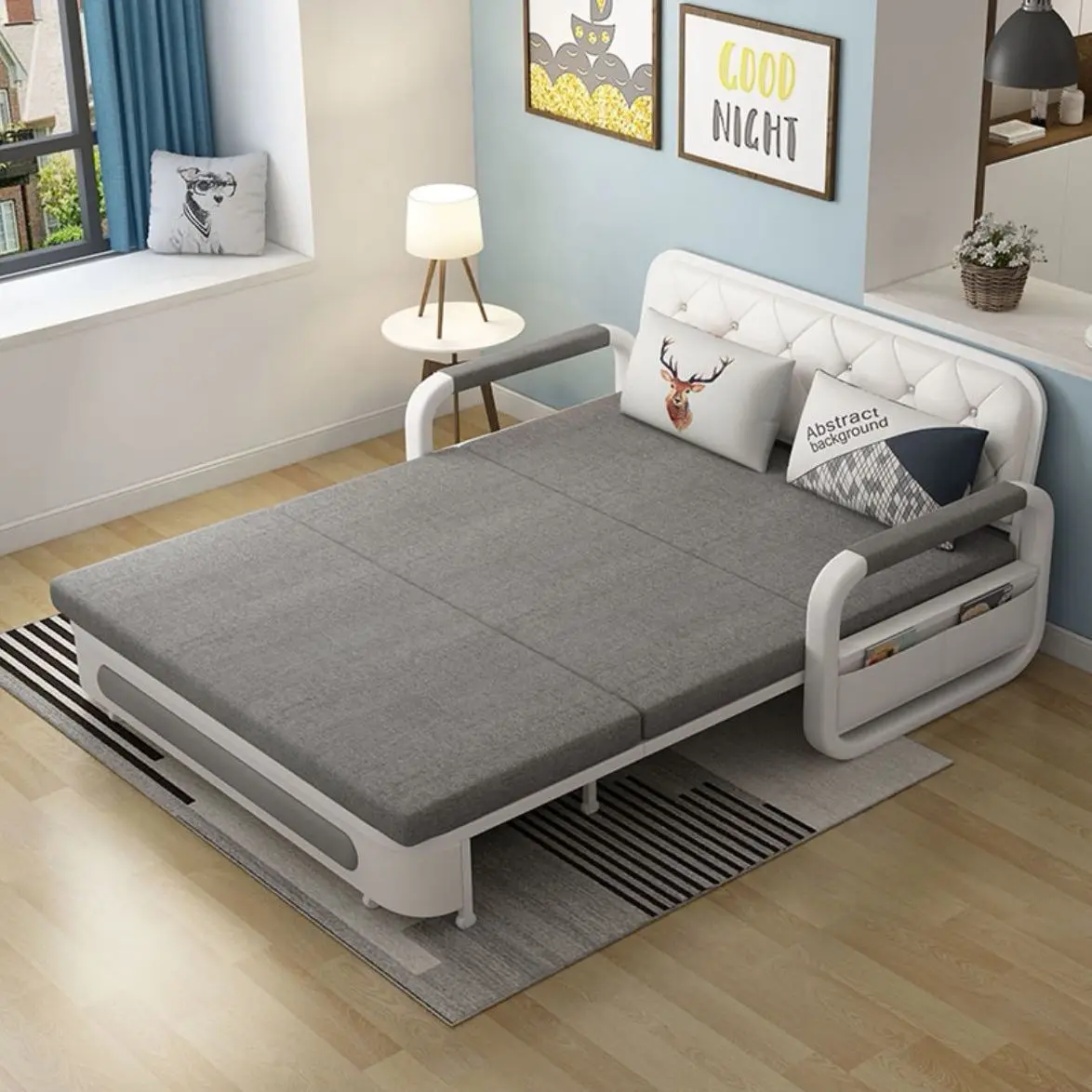 Wooden Folding Chair Sleeper Three Seat Sofa Bed Sofa Set Furniture