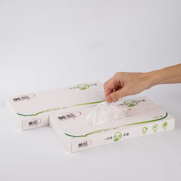 Factory Direct Sales Low Price Plastic Manufacturing Boxed PE Disposable Gloves Made In China