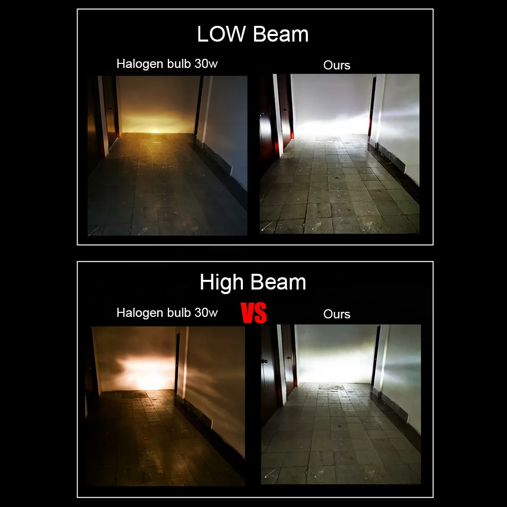 Bevinsee 2x Hi/ближнего света белые лампы H4 HS1 Светодиодная лампа для фары мотоцикла UTV ATV