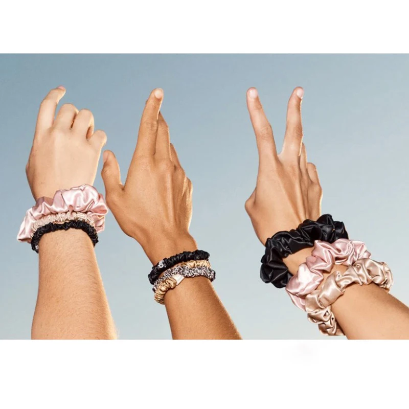 Wholesale 100% Pure Silk Scrunch Satin Scrunchies Silk Scrunchies For Hair Beauty