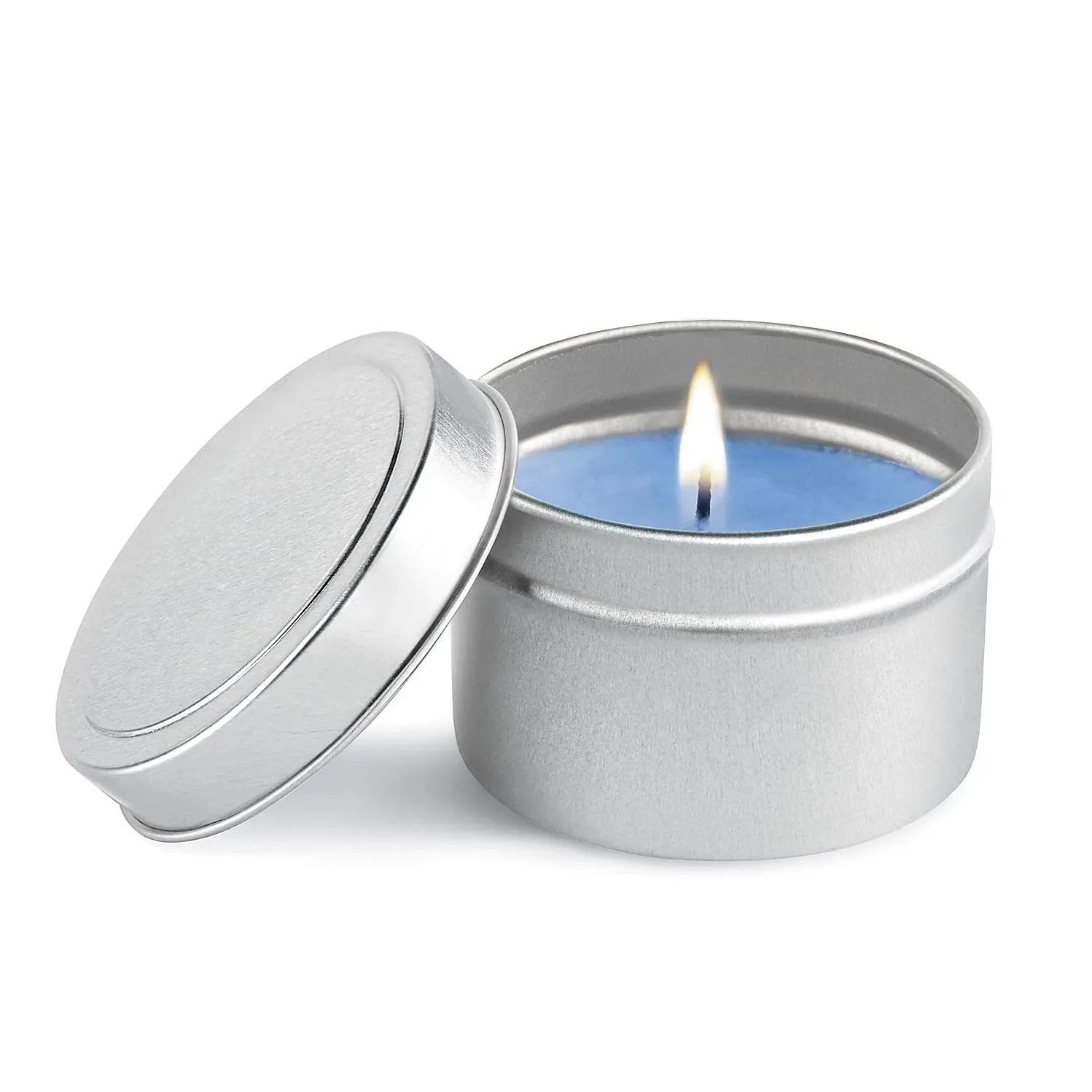 High-quality  2oz 4oz 6oz 8oz 10oz empty scented aluminum candle  tins with lid