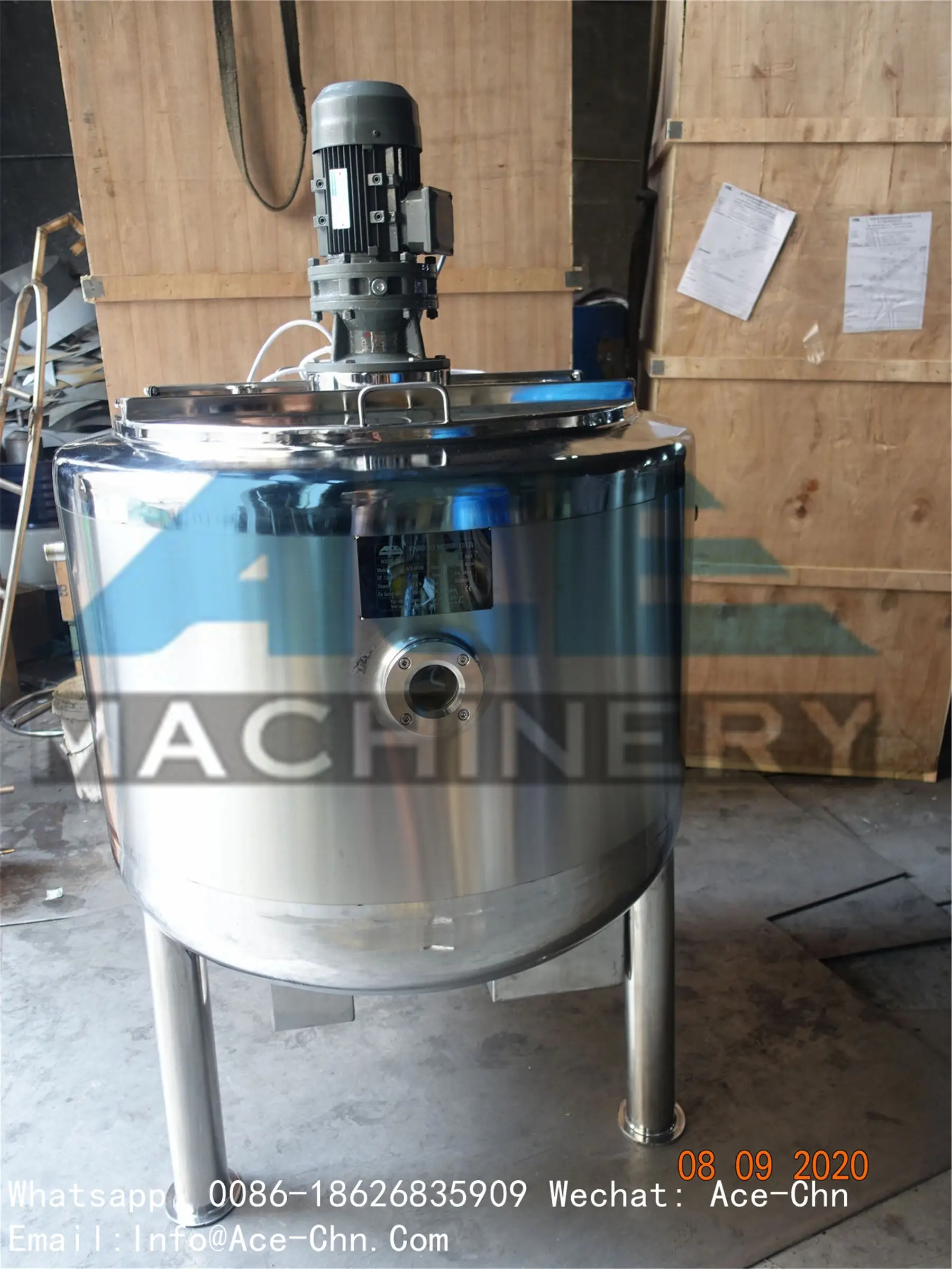 Ace 100L Stainless Steel Mixer Tank/Electrical Heating Liquid Soap Dish Washing Stirrer / Castile Mixing Tank