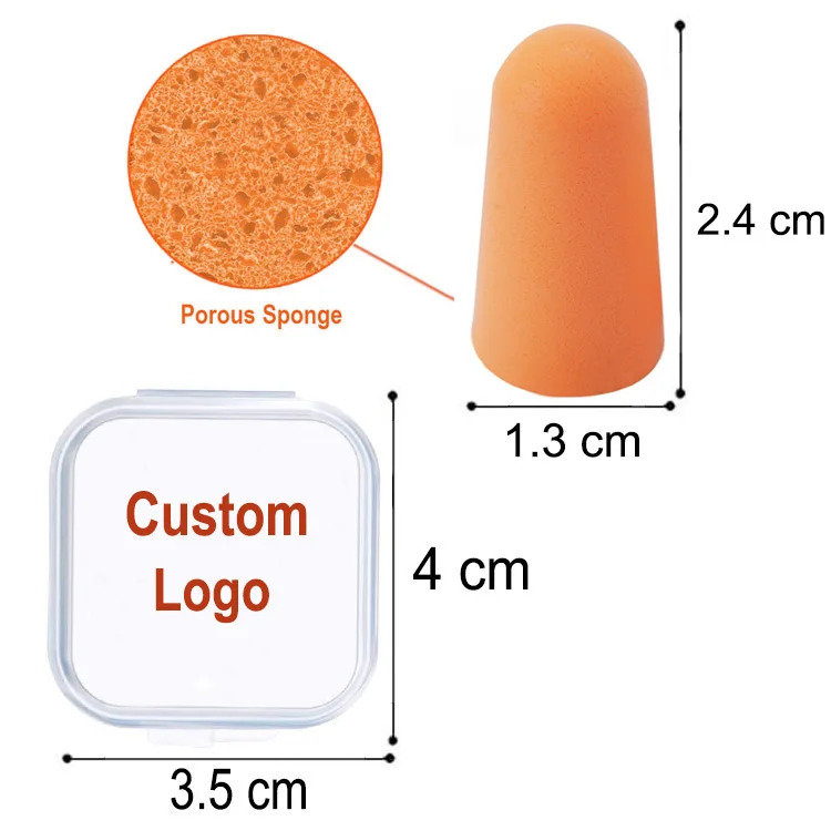 Wholesale Noise Reduce Comfortable Soft PU Foam Earplugs  for Noise Reduction