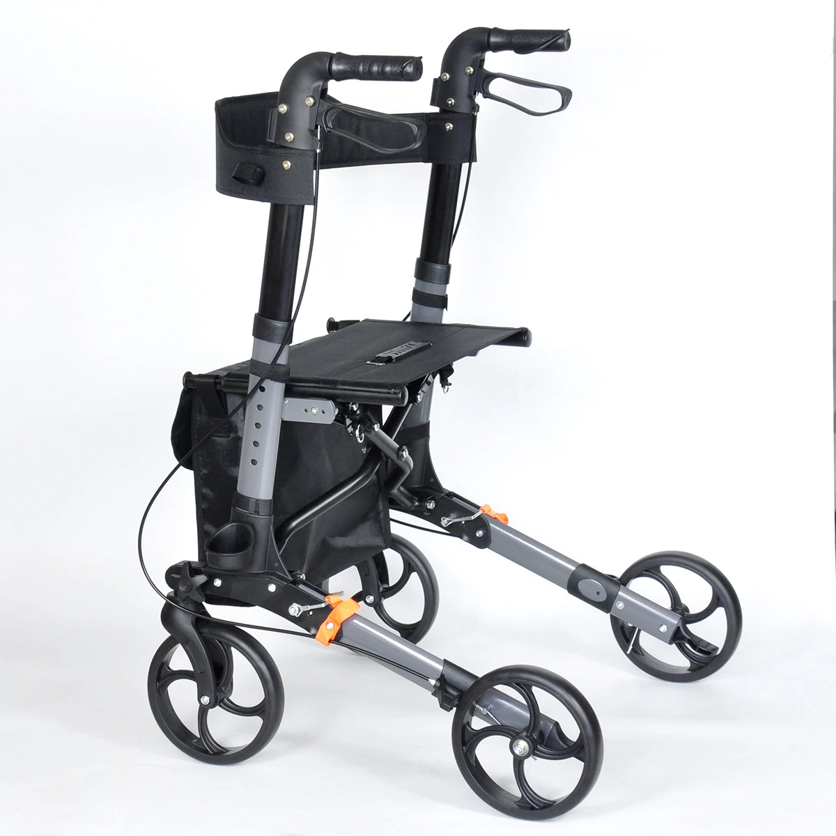 BeiQin1002B  China Manufacturers 4 Wheel Adult Folding Walker Rollator with Brake