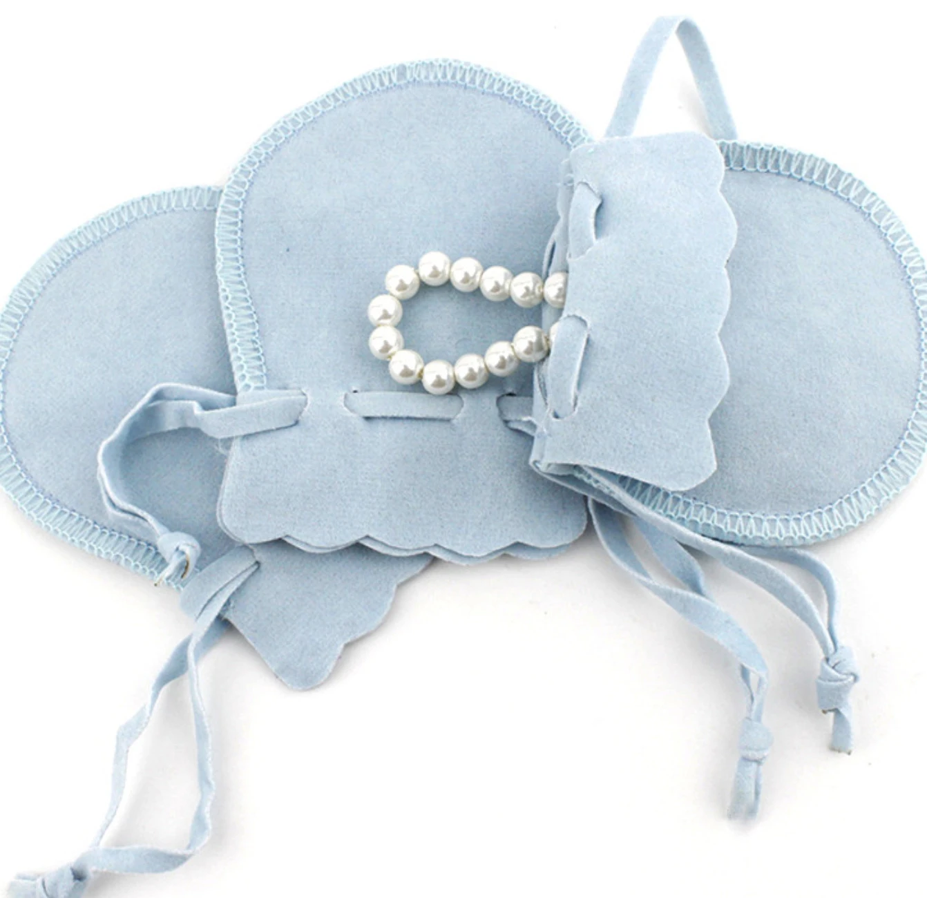 Customized Fabric Pouch For Gifts Packaging Jewelry Bag Luxury Velvet Pouch With Logo Foil Stamping