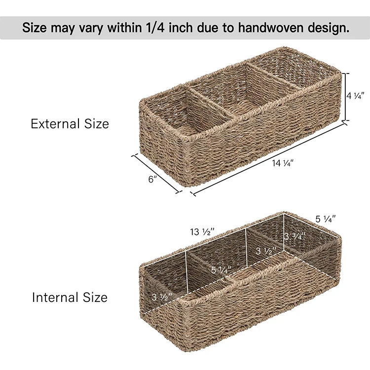 Folding Feature And Neatening Storage Use Seagrass Basket Water Hyacinth