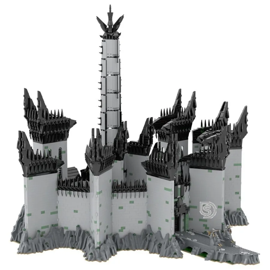 MOC-84124 14045Pcs+ Movie Series Minas Castle Fortress Morgul Building Block Model Kit Children Toys Christmas Gifts