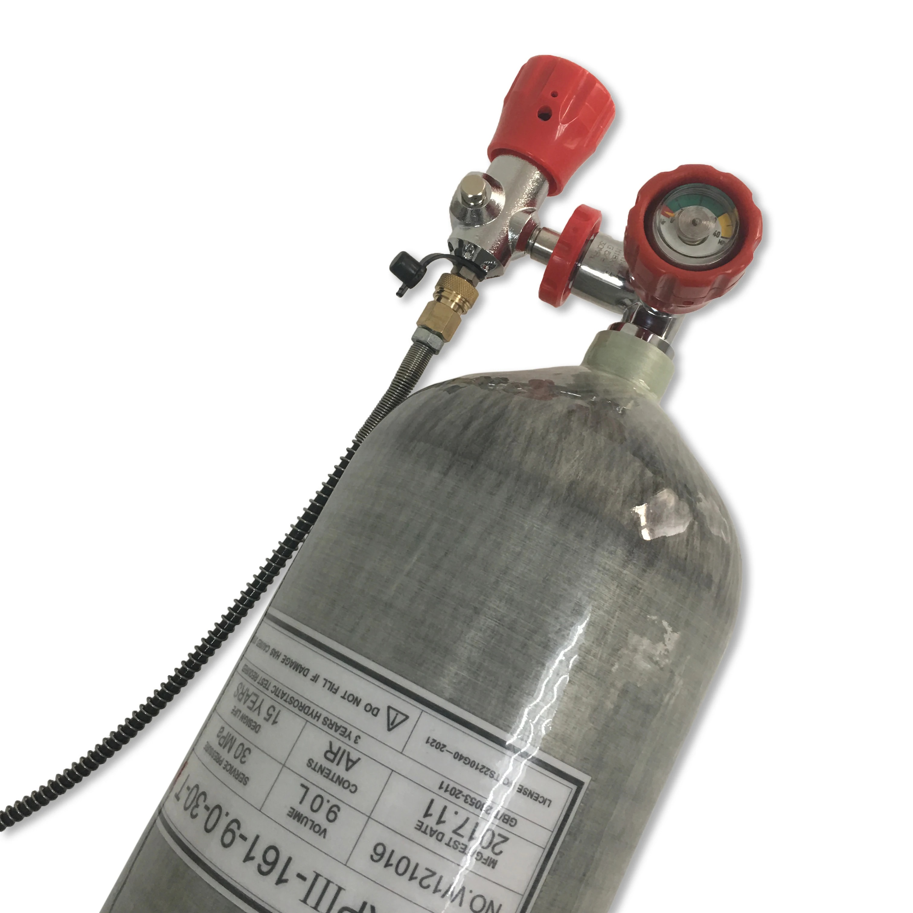 
Acecare Hot Sale 30Mpa CE Certification 9L Carbon Fiber Oxygen Cylinder Price With Valve And Fill Station For Diving 