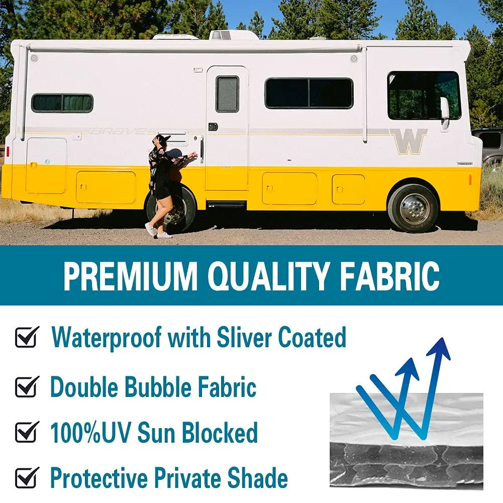 Oem Reflective Double-Layer Sun shade RV Door Window Shade 16 x 25 inch Car Door Window Cover