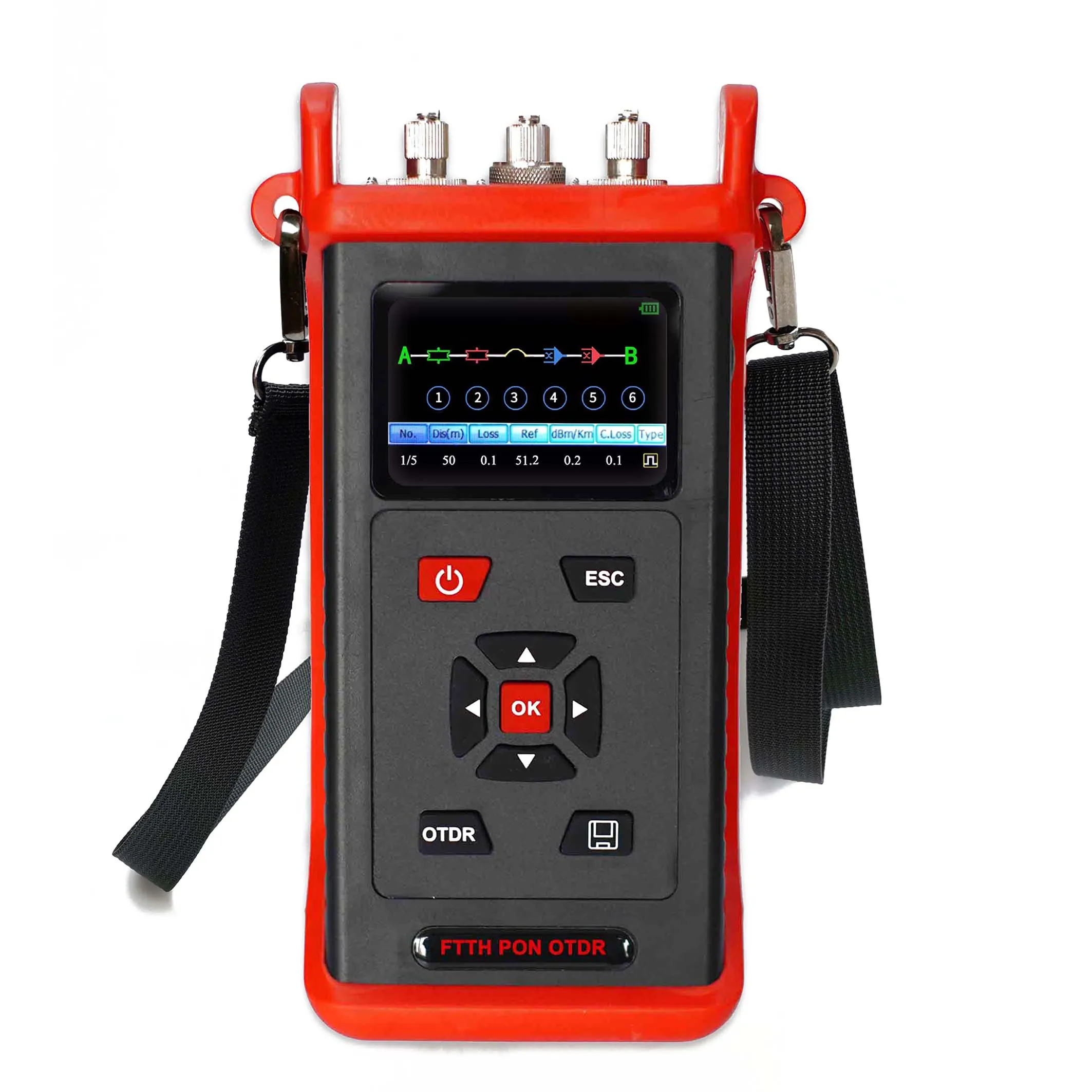 High Quality Fiber Test Tools Handheld Smart 1625/1650Nm Optical Time Domain Reflectometer PON OTDR