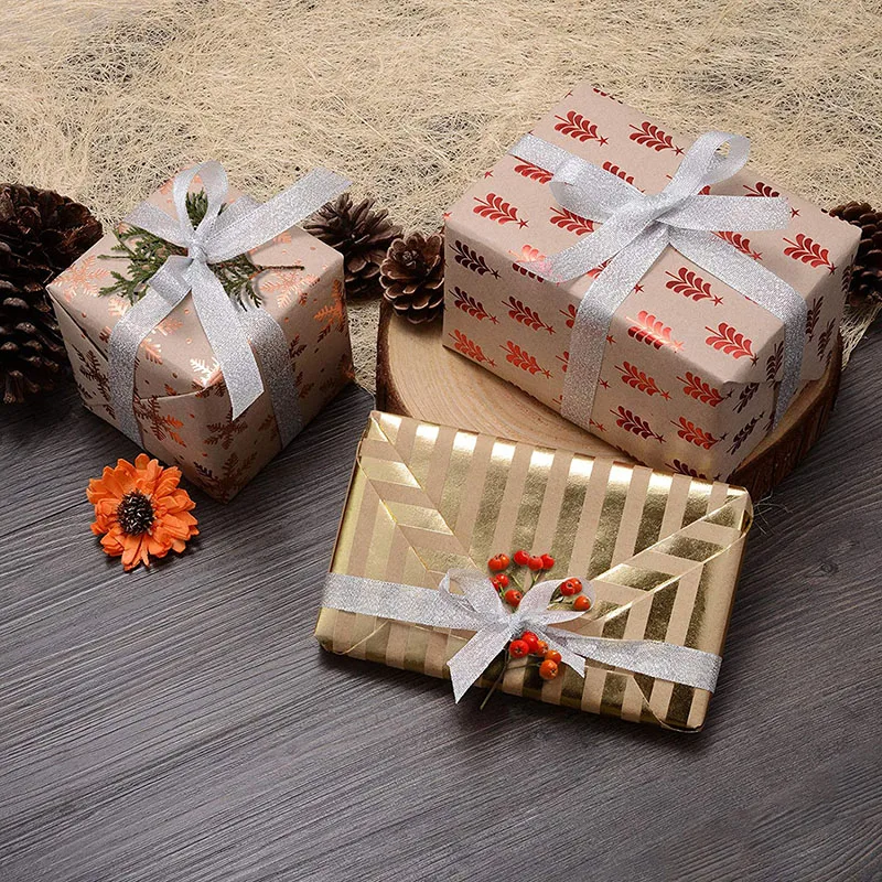 Kraft Custom Printed Wrapping Paper Roll Colorful Tissue Paper Gift Wrapping Paper Manufacturer for Birthday, Halloween,Wedding