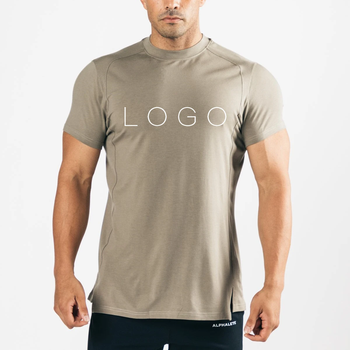 95% Polyester 5% Spandex Custom T Shirt Printing Manufacturer Mens Fitness Shirt Crew Neck Gym Shirts Men