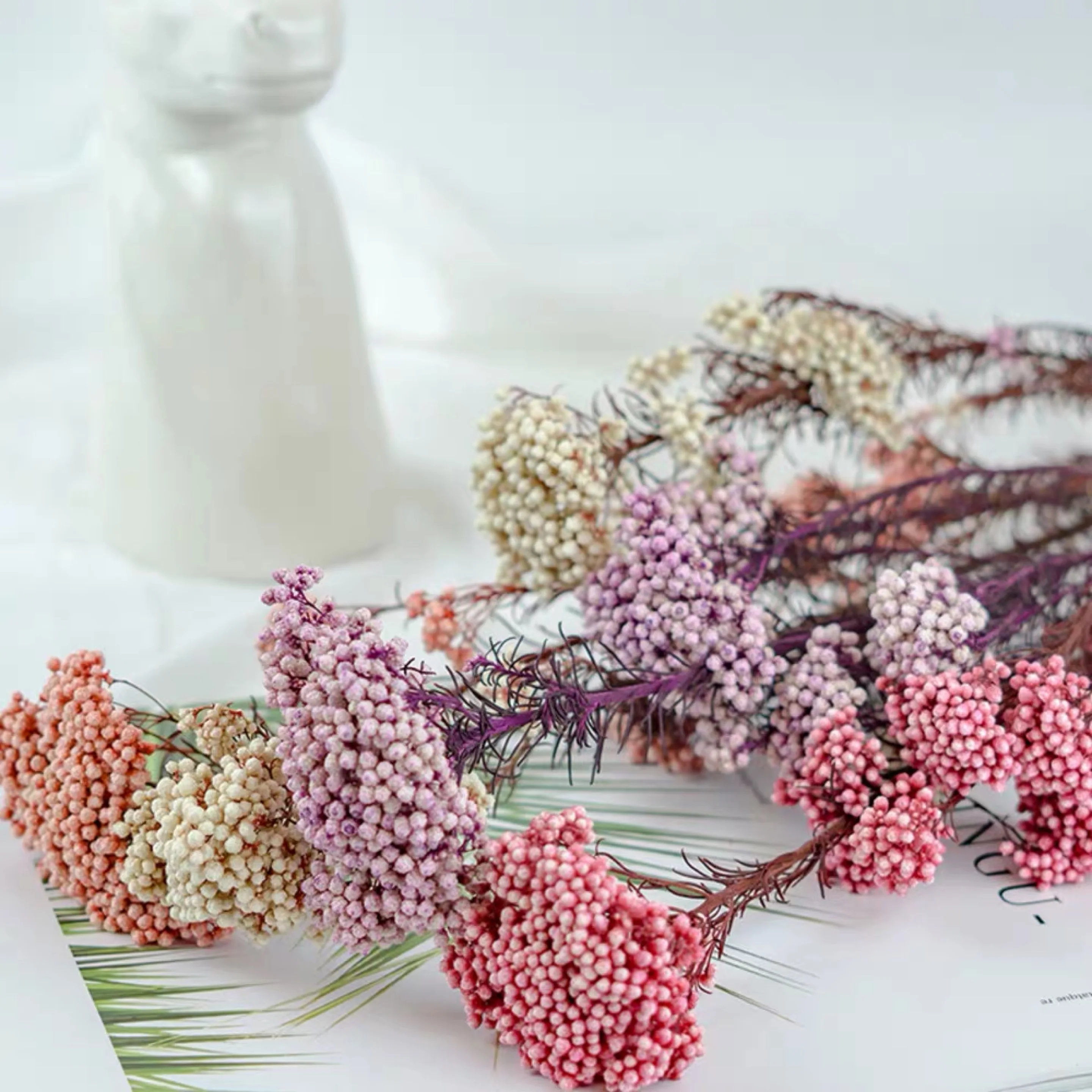 wholesale modern arrangement natural ozothamnus preserved rice flower for mother day flower