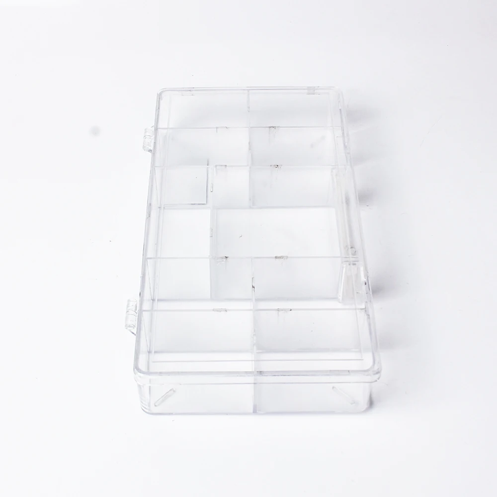29504 Acrylic Storage box  bead organizer case Jewelry plastic storage box 10spaces with handle