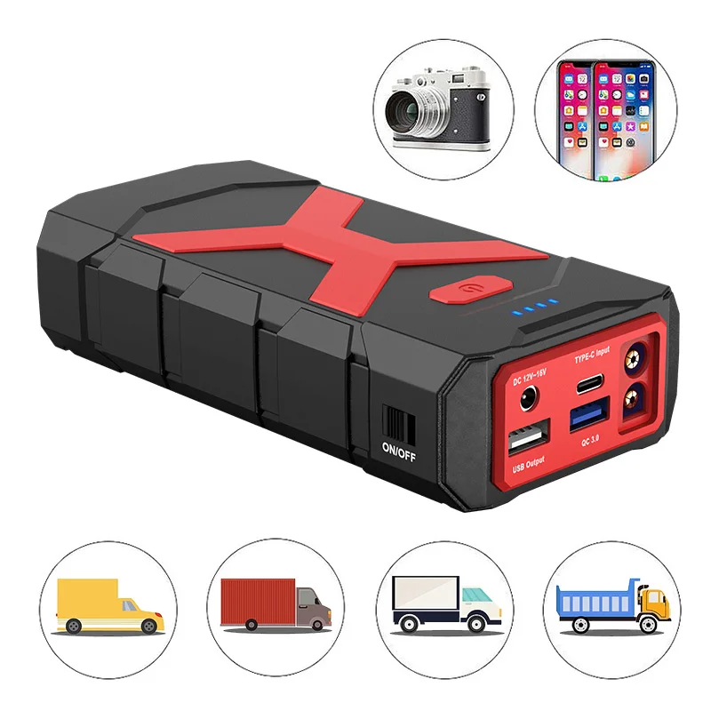 Car jump starter cable for car Peak car jump starter with 20000mah 12V DC for 7.2L Gas or 8.0L Diesel A