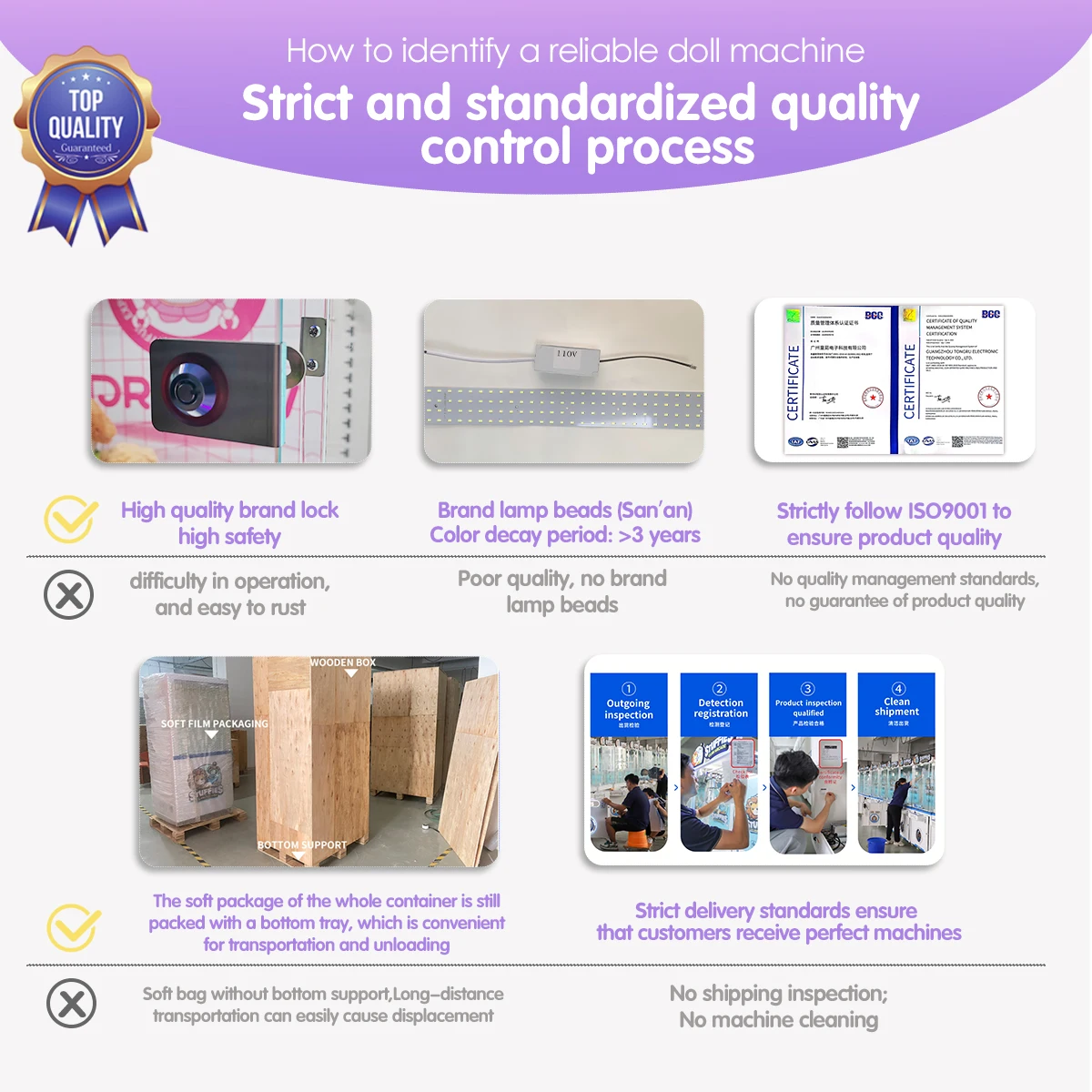 Factory wholesale doll machine crane coin operated gift vending machine Premium Mini Custom Claw Grabber commercial claw machine