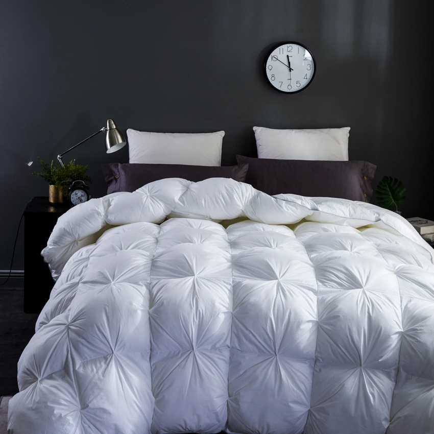 Hot Selling All Season Quilt Bedding Set Down Comforter Hotel Bed Soft Gray Duck Down Duvet