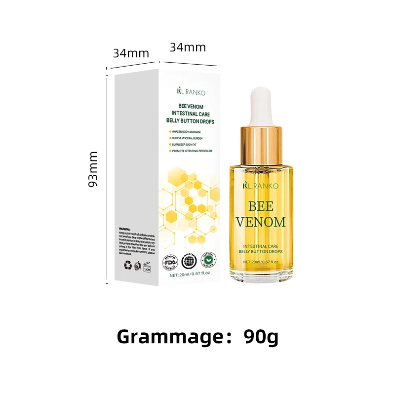 Wholesale Bee Venom Weight Reduce Intestinal Detox Care Belly Button Drops Natural Body Care Fat Weight Loss Serum