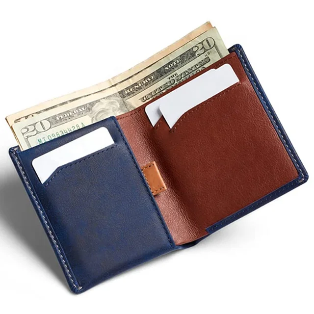 Manufacturers Custom Logo Modern Fashion Luxury Smart Magsafe Minimalist Slim RFID Card Holder Full Grain Leather Wallet for Men