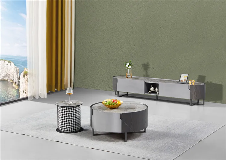 2021 China hot sale natural marble coffee table multi functiin coffee table fashion coffee table