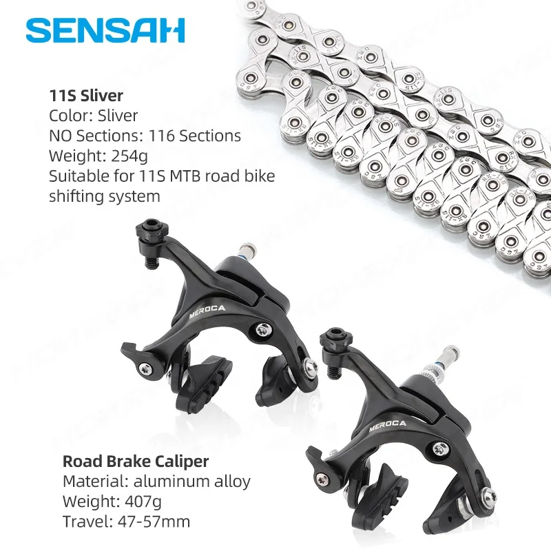 Sensah Empire 1x11/2x11 Speed Aluminum Alloy Carbon Road Bike Shifter SL+RD+FD Derailleur Groupset