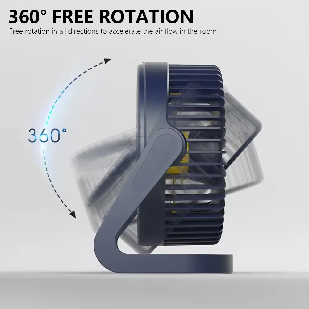 5 Inch Mini USB Desktop Fan Personal Portable Cooling with 360 Rotation Adjustable Angle for Office Household Traveling