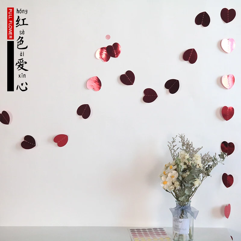 Happy Birthday Decoration Adult Boy Girl Baby Shower Curtain Decor Wedding DIY 4m Mirror Paper Star Round Garland Flash Banner