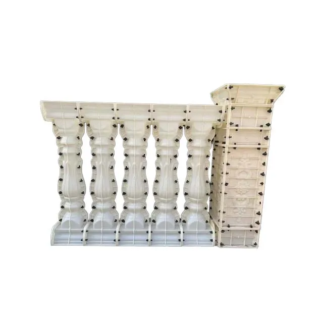 Outdoor Garden Decorative ABS Plastic Molds round Baluster  for Household Use Concrete Casting