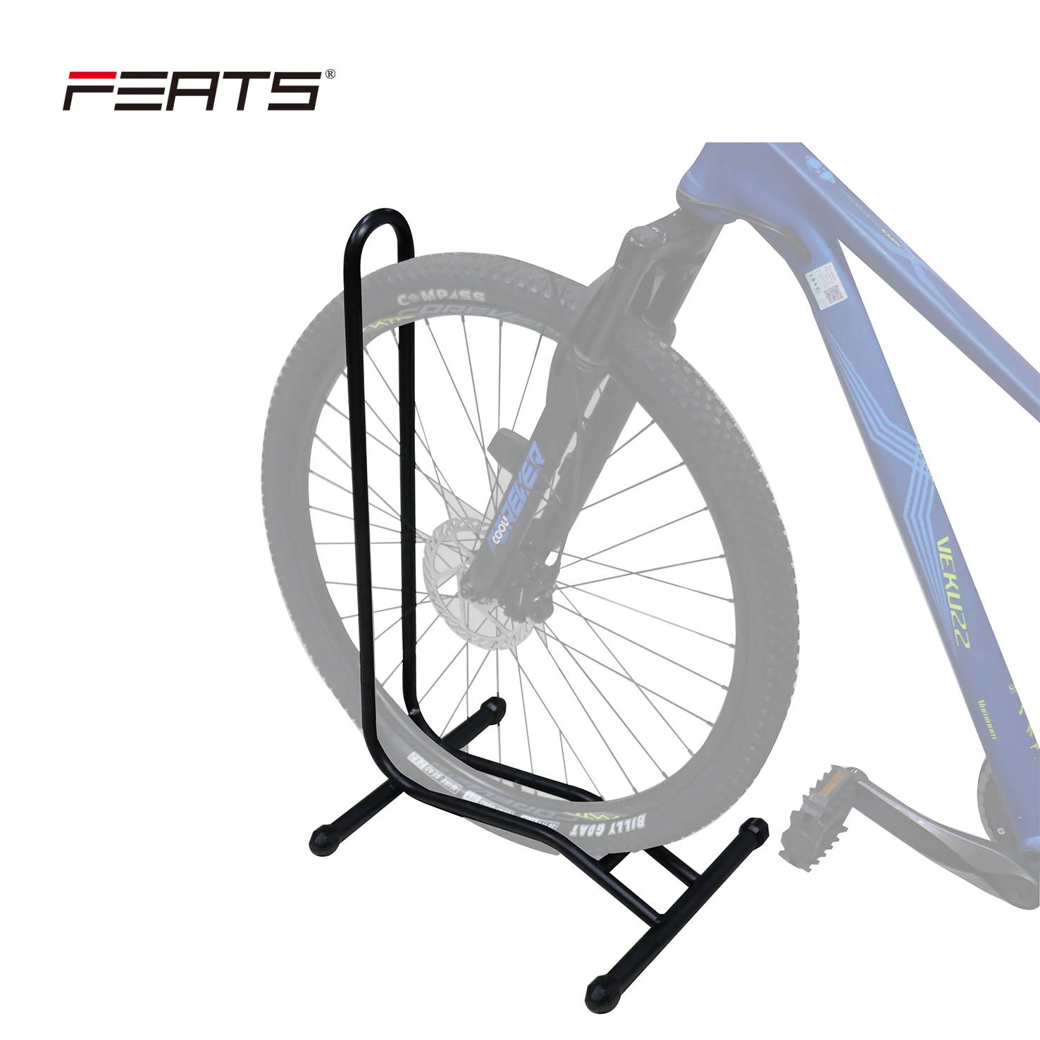 FERTS L Typed 75*38.5cm Steel Bike Floor Stand Parking Holder  Rack