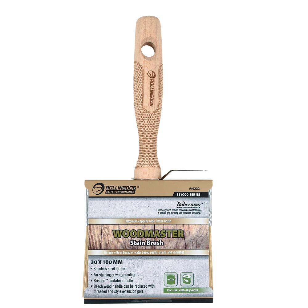 Лидер продаж Amazon 10322 кисть ROLLINGDOG с ручкой из Букового дерева текстурная водостойкая для потолка стен