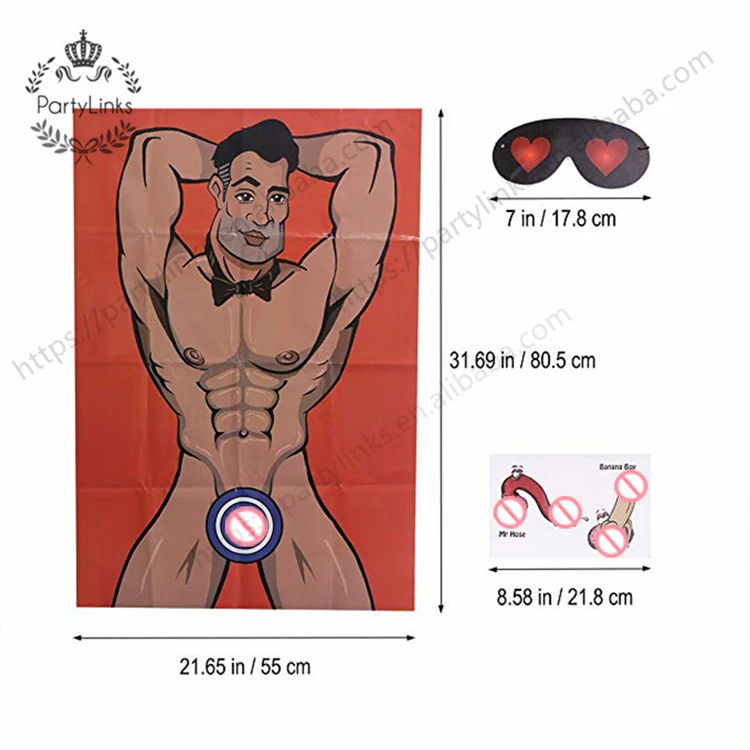 Bachelorette Party Games Hen Party Girl Night Bride to be Party Supplies 80x55cm Paper Poster with 6pcs Sticker