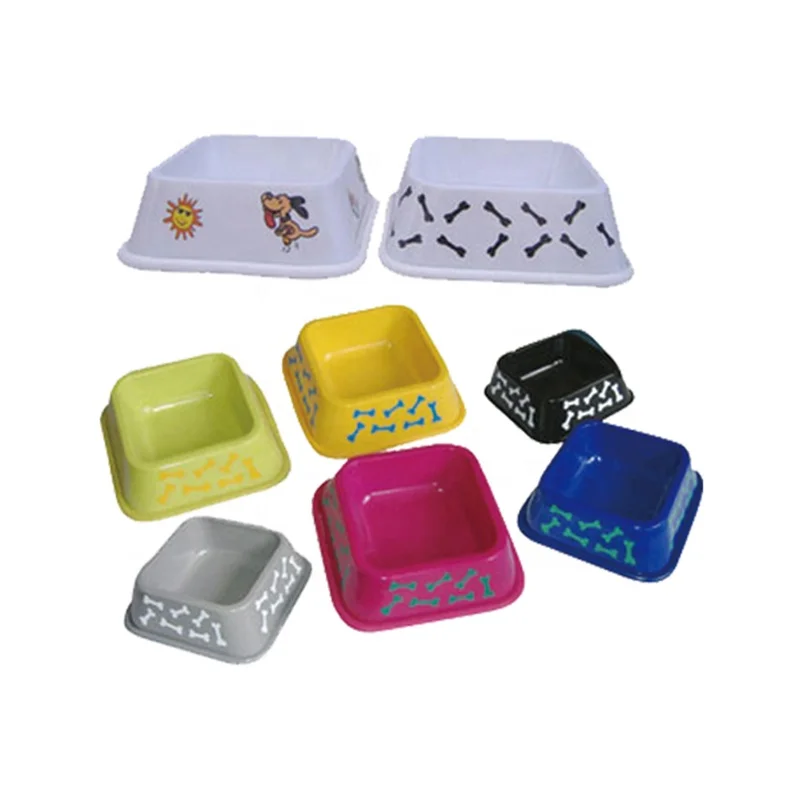 Square Colorful Pet Bowl Customized Dog Cat Bowl Customized Dog Cat Bowl