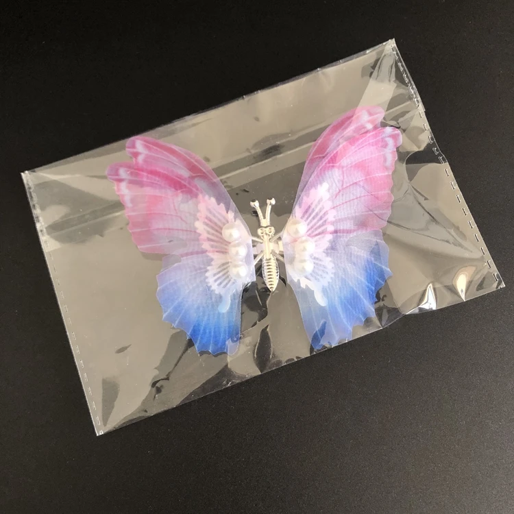 Stock of all sizes self-adhesive seal transparent OPP resealable plastic bag photo jewelry bags