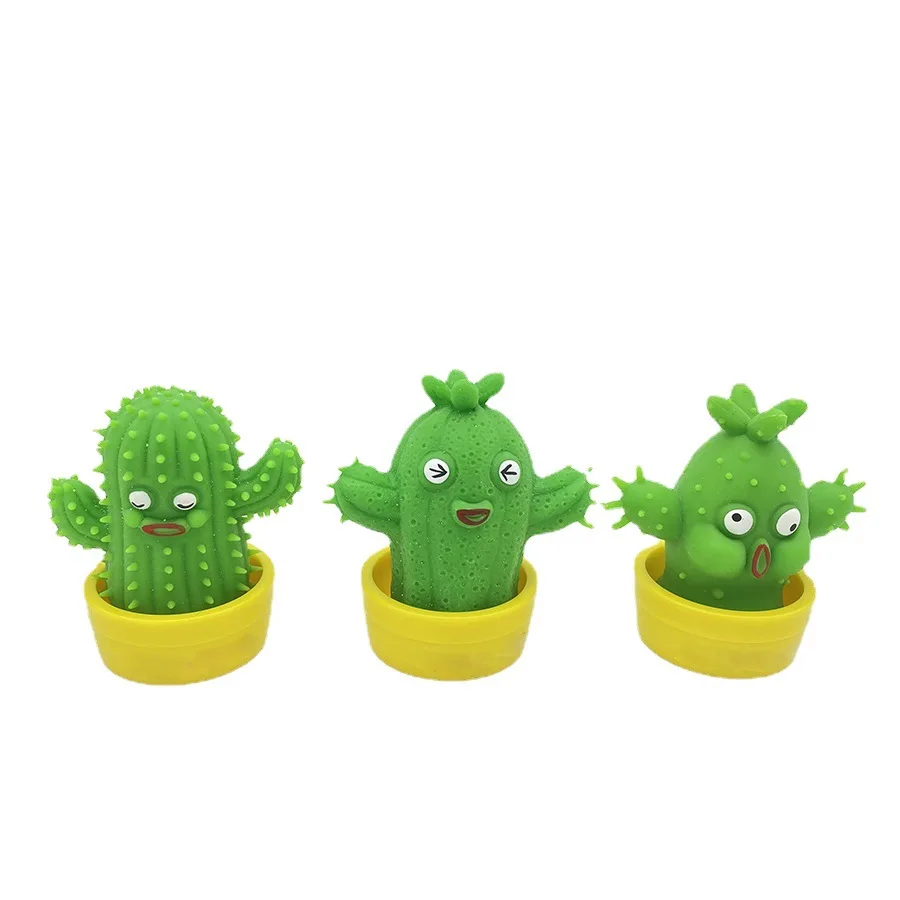 New Decompression Toys Cactus Squeezing and Ventilating TPR Toys
