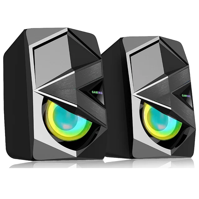 SATE(AS-696U)  2.0 rgb game speaker 2021 new 2.0 RGB LED BT wireless USB speaker for PC gaming 2.0 speaker Hot Selling
