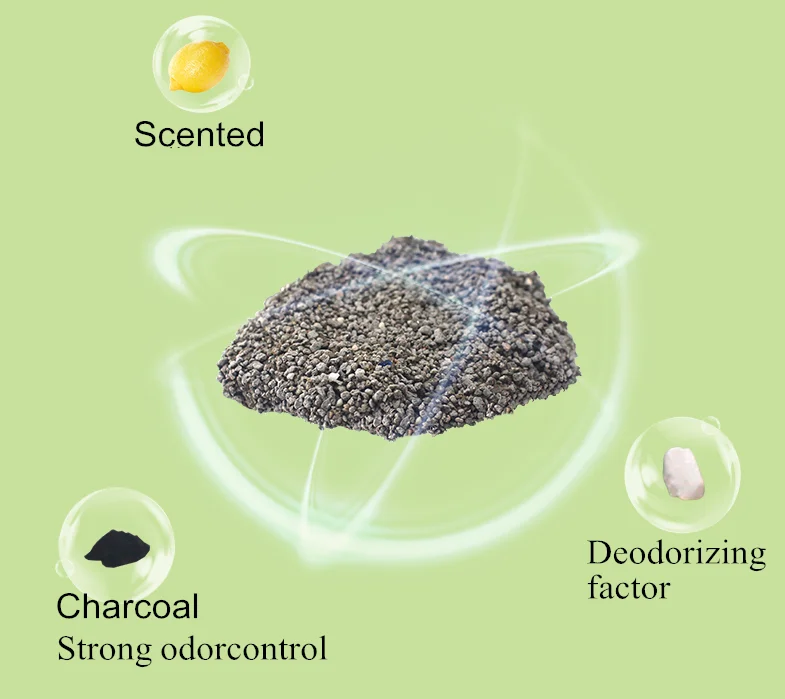 Wholesale Low Price Eco Friendly 0.5-2.0mm Small Easy To Clean Zeolite Carbon Active Ultra Fine Cat Litter