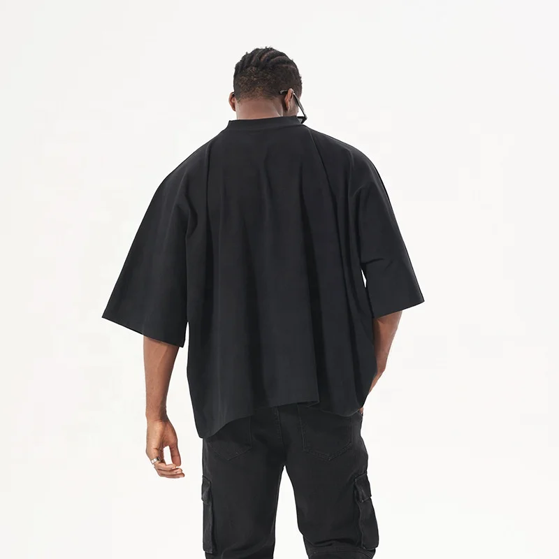 Oem oversized tshirt 300 gsm heavyweight t-shirt acid wash t-shirt oversized boxy fit cropped t-shirt tshirt manufacturer