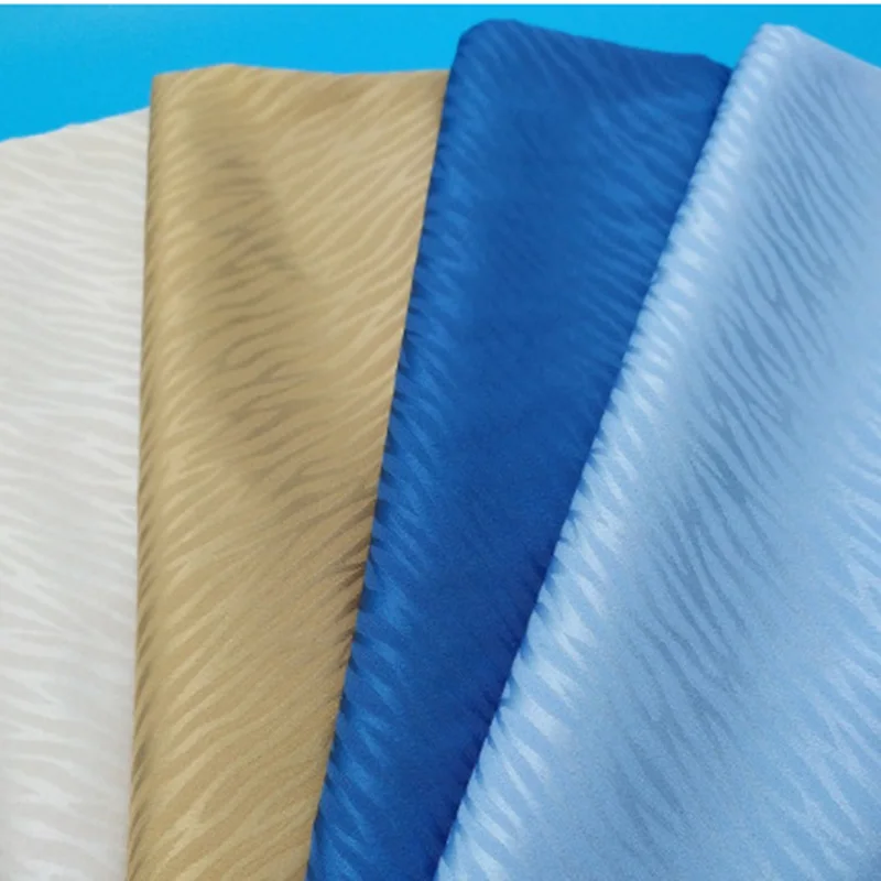 Zebra Patterned Polyester Satin Jacquard Fabric Manufacturers Directly Imitation Silk Fabrics Jacquard Stof For Pajamas Dresses