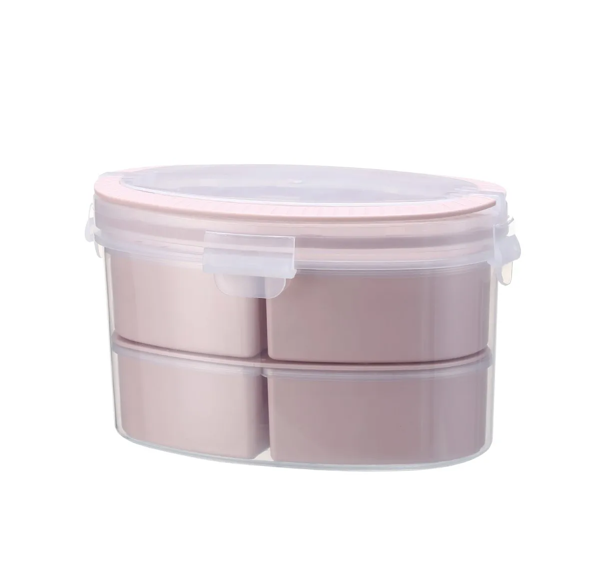 Japanese Style 2 Layers Hard Plastic Kids Bento Lunch Box With Handle