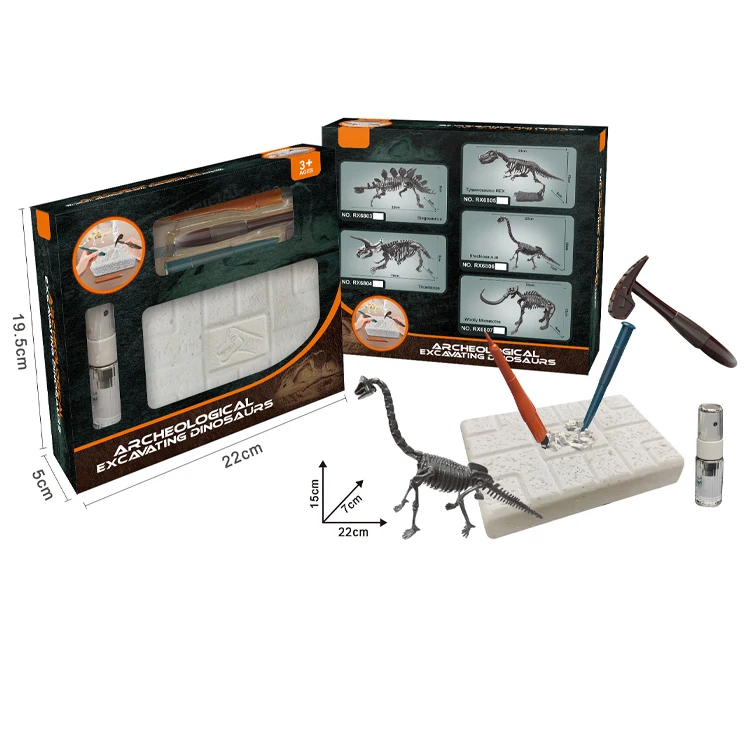 DIY Dinosaur Fossils Dig Kit Simulation Mini Dinosaur Toys DIY Educational Assembly Dinosaur Fossil Toy